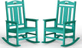 Ciokea Oversized Outdoor Rocking Chairs Set of 2, 380lbs Heavy-Duty Large Patio Rocker, High Back Cozy Porch Chairs, Weather Resistant Patio Rocking Chairs for Outside, Fire Pit, Deck, Aruba Blue by CIOKEA