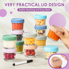 DRKIO 12 Pack Glass Baby Food Storage Containers - 4 Oz Baby Food Jars - Image 5