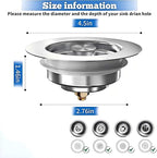 2Count 3-in-1 Kitchen Sink Drain Strainer & Stopper - Image 4