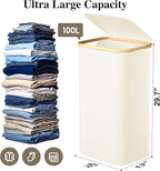 Large Laundry Hamper, 100L Waterproof Laundry Basket - Image 2