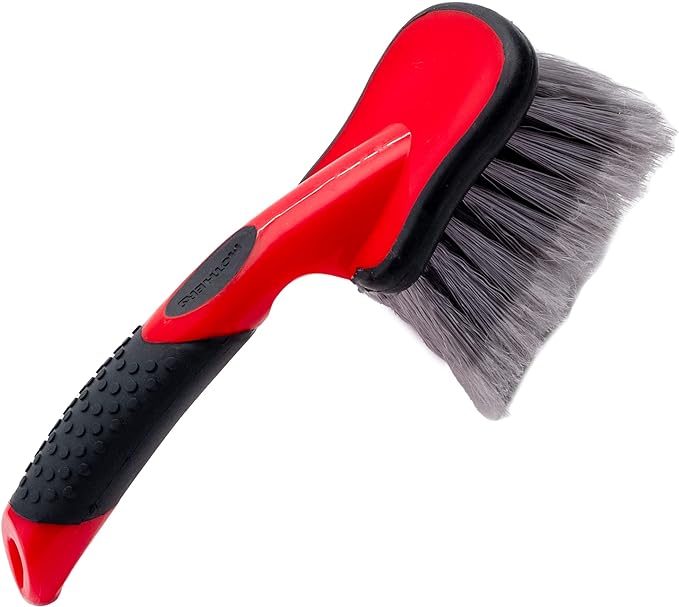 Mothers Car Wash Brush, Wheel and Fender Brush, Short Handle Tire Cleaner by Mothers