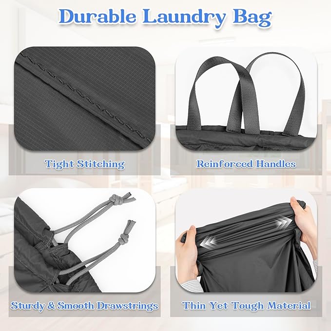 Laundry Bag Extra Large Heavy Duty, Laundry Basket Liner Replacement, Drawsting - Image 5
