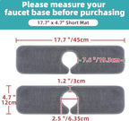 PoYang 2 Pack Faucet Mat for Kitchen Sink Splash Guard Short: Super Absorbent - Image 2