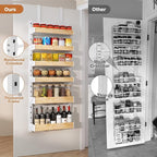 6-Tier Over The Door Pantry Organizer, Heavy-Duty Metal Wall Mount or Hanging - Image 3