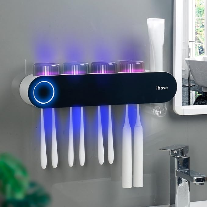 iHave Toothbrush Holders for Bathrooms, UV Toothbrush Sanitizer and Holder by ihave