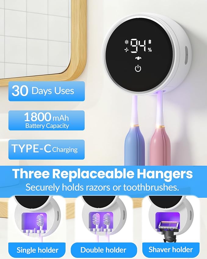 Toothbrush Sanitizer and Holder, Toothbrush Holders - Image 5