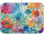 Colorful Beautiful Flowers Dish Drying Mat by BOENLE-WELCOMEYOURCOMING