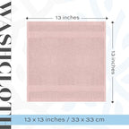 White Classic Luxury Cotton Washcloths 13x13 Inch - Image 4