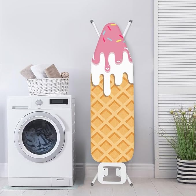 Ice Cream Print Ironing Board Cover Lightweight Ironing Board Protector Elastic - Image 3
