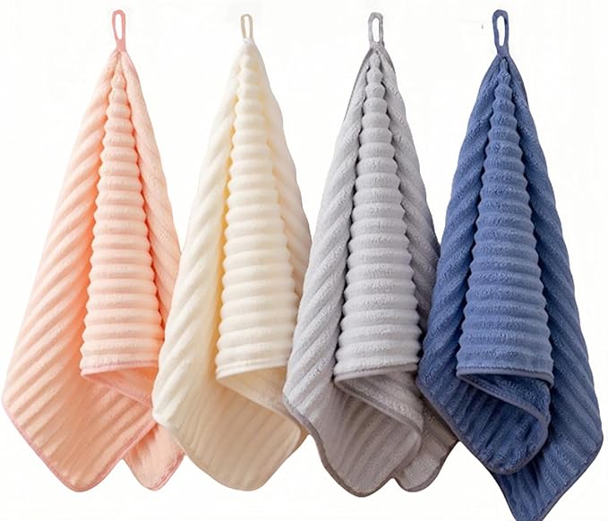 4PCS Microfiber Hand Towels for Bathroom Christmas Decorations Quick Dry Small by Unknown