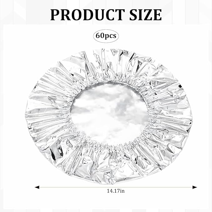 60 PCS Reusable Aluminum Foil Covers, Aluminum Foil Food Covers, Durable and - Image 2