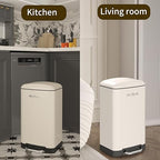 MRBIN Bathroom Trash Can with Lid, Metal Step Kitchen Waste Basket Touchless - Image 4