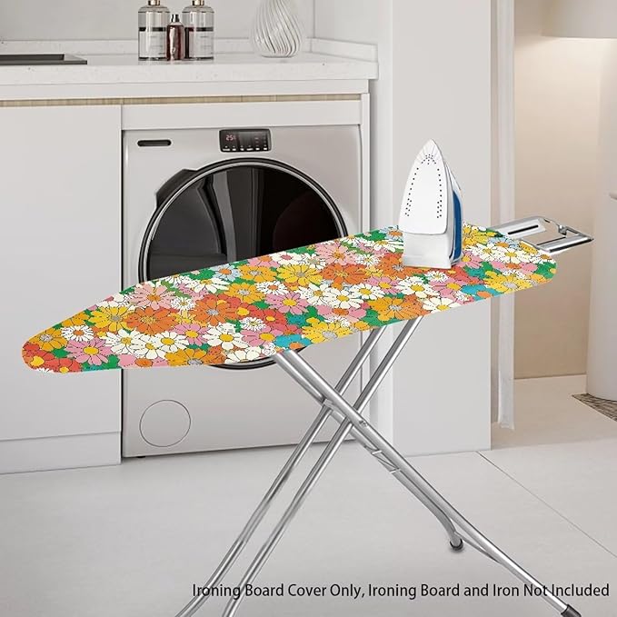 Hippie Flower Ironing Board Cover Christmas Full Size Scorch Resistant Padding - Image 2