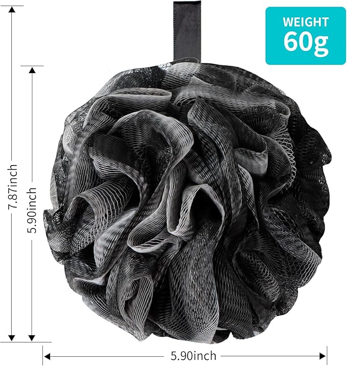 Bath Loofah Shower Sponge Body Back Scrubber Soft Mesh Shower Puffs Exfoliating - Image 2