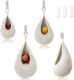 Hanging Fruit Basket Set of 3, Boho Wall Hanging Storage Basket by MKOSHUN