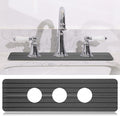 3 Hole Gray Faucet Mat for Kitchen Sink Bathroom 15.94" x 4.92" Kitchen Faucet by Teenyyou