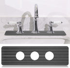 3 Hole Gray Faucet Mat for Kitchen Sink Bathroom 15.94" x 4.92" Kitchen Faucet by Teenyyou
