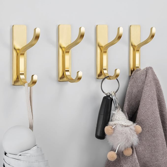 niffgaff Wall Hooks for Coat and Towel: 13lb Adhesive Door Hanger Stick On - Image 6