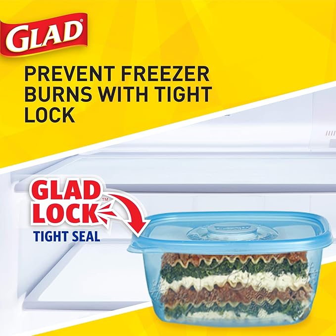 Gladware Freezerware Food Storage Containers, Large Rectangle Holds 64 Ounces - Image 6