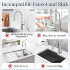 PoYang 14.6 Inch Faucet Mat for Kitchen Sink Splash Guard Behind Faucet - Image 3