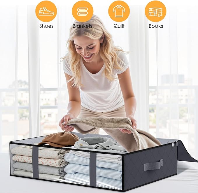 StorageRight Under Bed Storage Bins, Breathable Organizer - Image 5