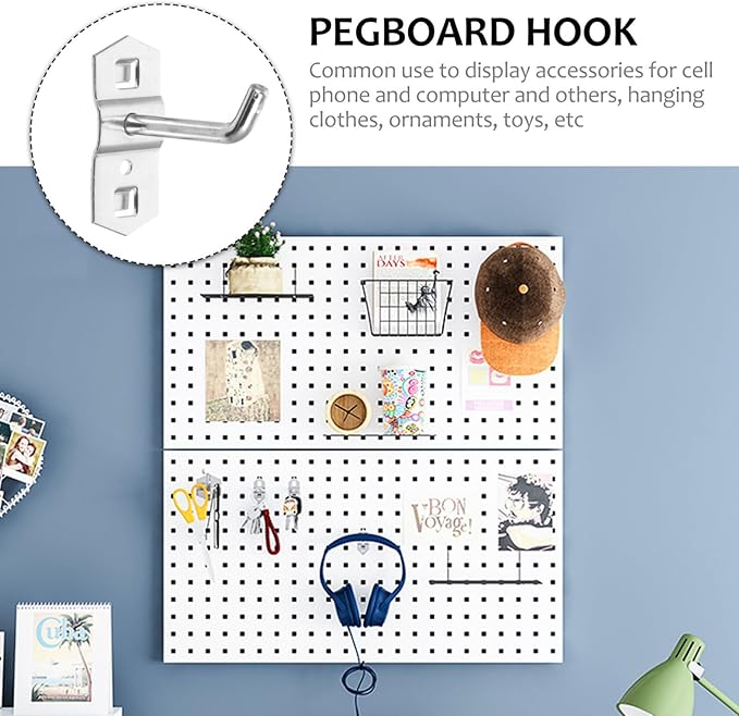 Garneck 12Pcs Metal Display Pegboard Hooks Cabinet Display Tool Hook - Image 7