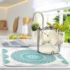 Super Absorbent Dish Drying Mat, Microfiber Fast-Drying Dish Mat, Kitchen Dish - Image 5