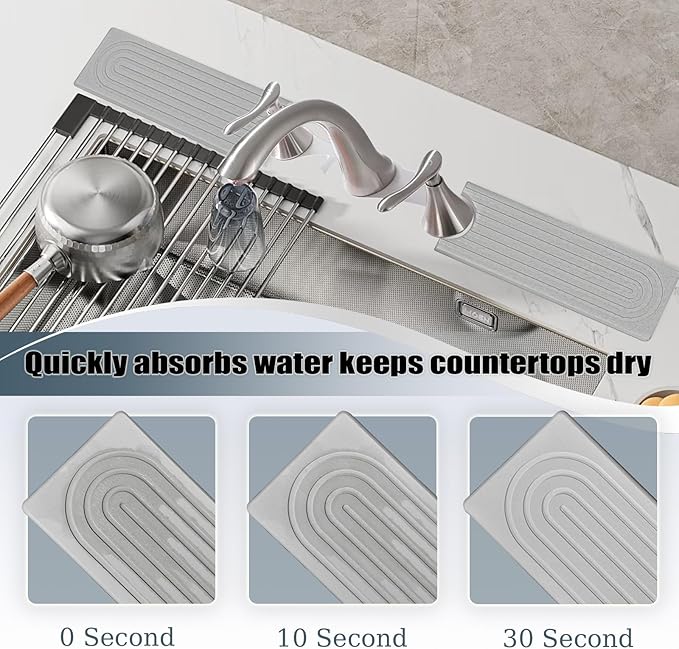 Stargaz Faucet Mat For Kitchen Sink，Sink stone quick dry around faucet - Image 4