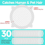 30 Pack Disposable Shower Drain Hair Catcher Shower Drain Mesh Stickers - Image 2
