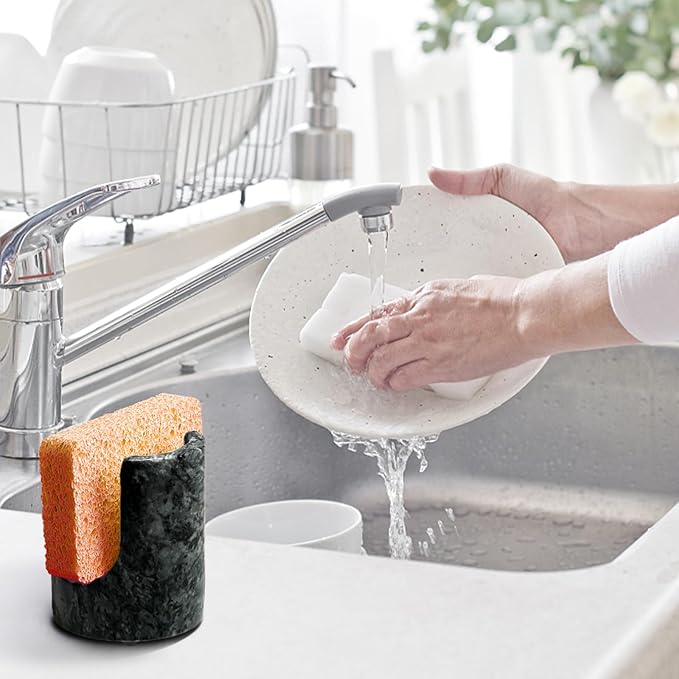Marble Sponge Holder Sink Sponge Caddy - Image 3