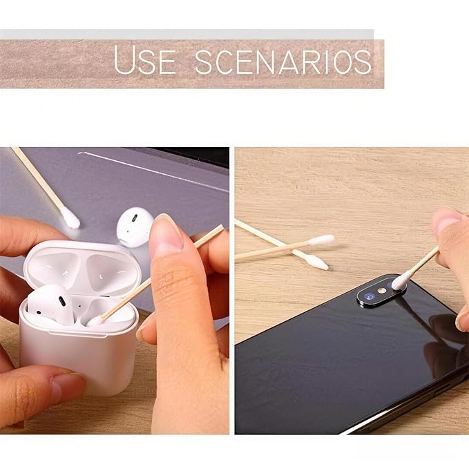 Norme 500 Pcs 3 Inch Gun Cleaning Swabs Long Cotton Swabs in Storage Box Long - Image 6