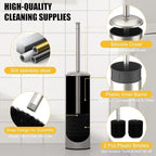 BESy Toilet Brush and Holder, Toilet Cleaner Bowl Set - Image 3