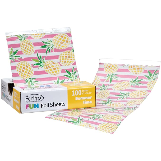 ForPro FUN Summertime 5" Foil Sheets, Aluminum Hair Foils - Image 6