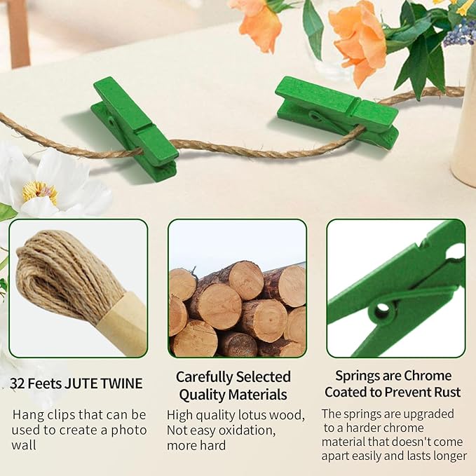 Clothes pins Green - Image 3