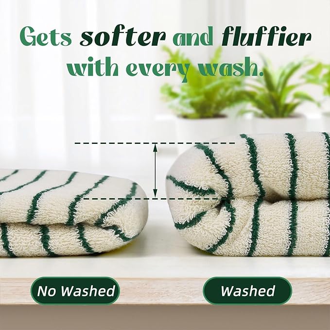 Jacquotha Green Striped Hand Towels - Image 7