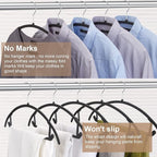 Ergonomic Curved Plastic Hangers 50pack - Image 5