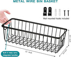 SheeChung Farmhouse Decor Metal Wire Bathroom Storage Organizer Basket Bins - Image 2