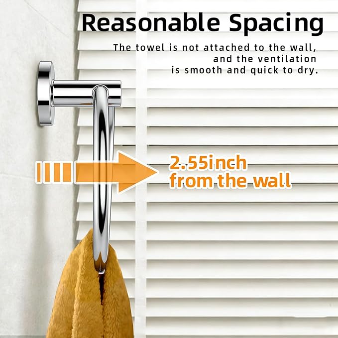 Towel Ring 2Pack, SUS304 Stainless Steel Hand Towel Holder - Image 5