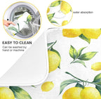 Tropical Lemon Leaves Dish Drying Mat 16x18 - Image 2