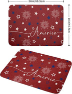 Giwawa 4th of July Dish Drying Mat 18"x24" Patriotic Usa Stars America Firework - Image 2