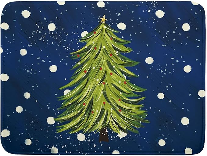 Christmas Tree Dish Drying Mat 18 x 24 Inch by APORTT