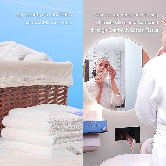 Extra Thick Disposable Face Towel, Disposable Makeup Removing Wipes, 100% USA - Image 5