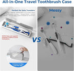 Wider Aluminum Toothbrush Travel Case, Portable Travel Toothbrush Holder - Image 3