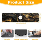 2 Pack Marble Texture Sink Splash Guard Faucet Mat Liquid Gold Marble Texture - Image 2