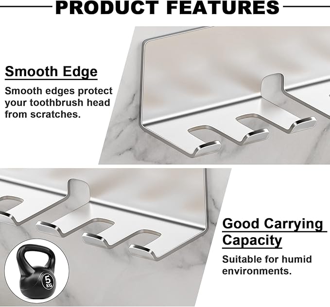 Electric Toothbrush Head Holder, Toothbrush Holders Wall Mounted, Electric - Image 6