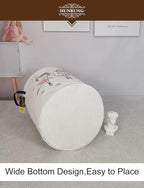 HUNRUNG Laundry Hamper, Large Canvas Fabric Lightweight Storage Basket Toy - Image 5
