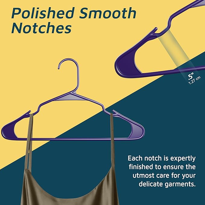 Lifemaster Plastic Clothes Hangers – Heavy Duty Hanger Set, - Image 7
