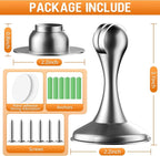 2 Pack Magnetic Door Stoppers, Stainless Steel Magnetic Door Stop, Wall & Floor - Image 3