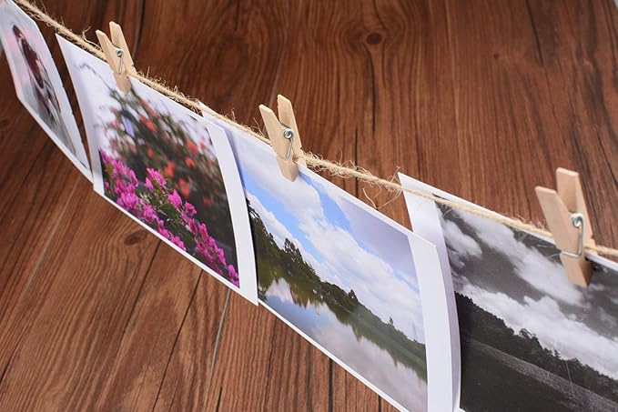 COOLAKE Wooden Clothes Pins 1.38 Inch 100 Pack Mini Photo Paper Peg Clips - Image 5