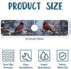 Christmas Winter Kitchen Sink Splash Guard Faucet Mat Cardinal Super Absorbent - Image 2